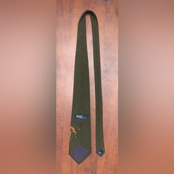 Rare VINTAGE Polo Ralph Lauren Iconic Equestrian Silk Necktie - Picture 4 of 15